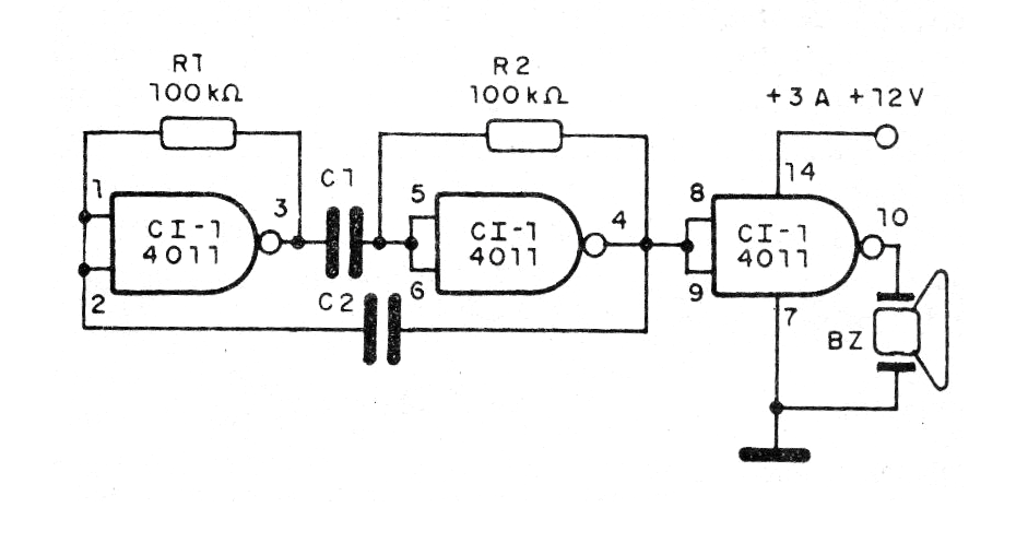 Figure 1 - Full diagram of the oscillator Figure 1 - Full diagram of the oscillator