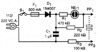 Figure 1 - Diagram of the insulation test.
