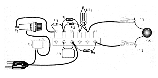 Figure 2 - Installation of the insulation test on a terminal bridge.