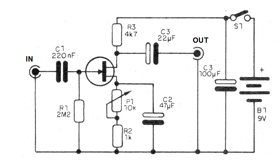 Figure 1 - Pre-amplifier complete diagram Figure 1 - Pre-amplifier complete diagram