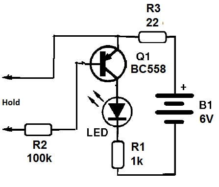 Figure 2 - Touch switch circuit with NPN transistor Figure 2 - Touch switch circuit with NPN transistor