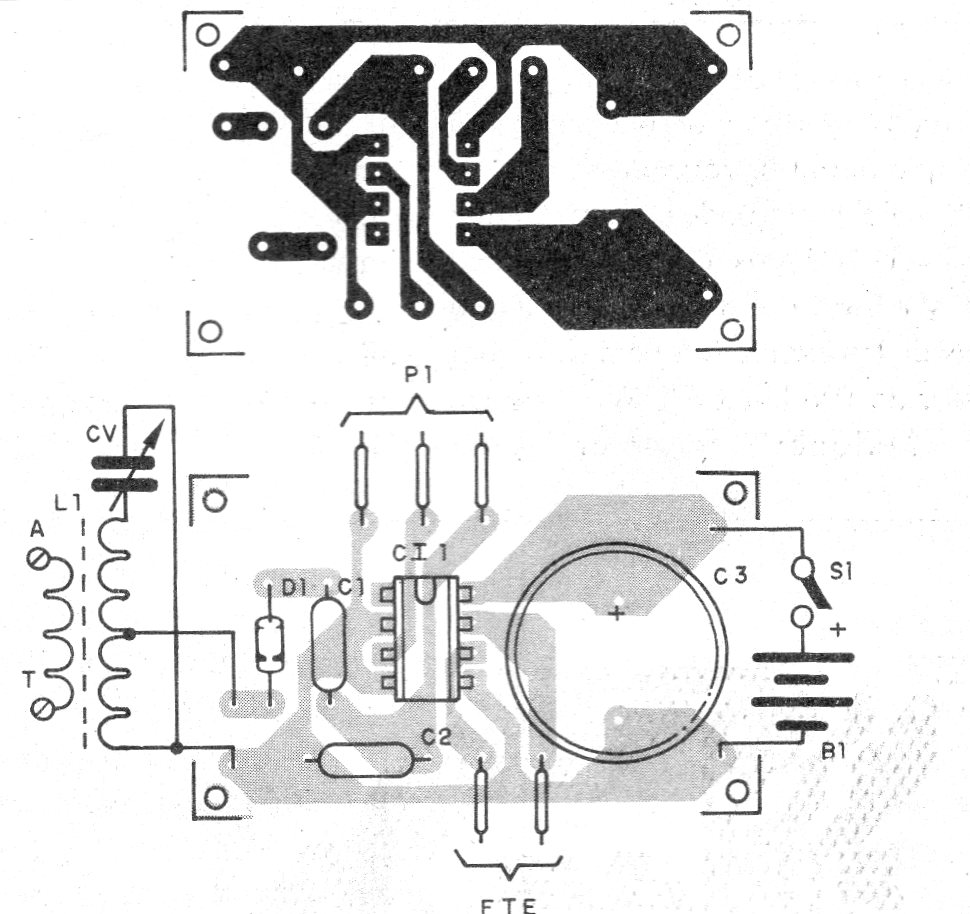 Figure 2 - Printed circuit board for the receiver Figure 2 - Printed circuit board for the receiver