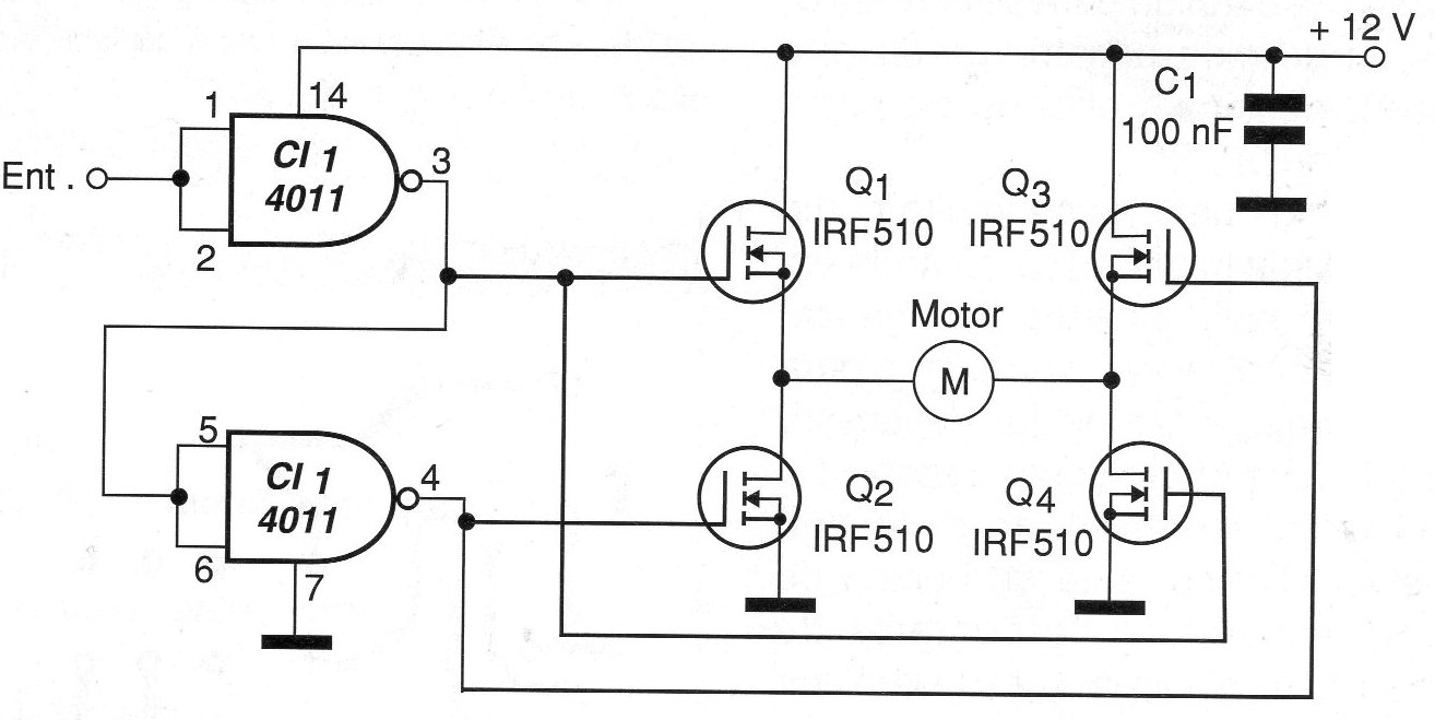 Figure 1 - Diagram of the H-bridge Figure 1 - Diagram of the H-bridge
