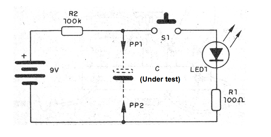 Figure 1 - Capacitor test Figure 1 - Capacitor test